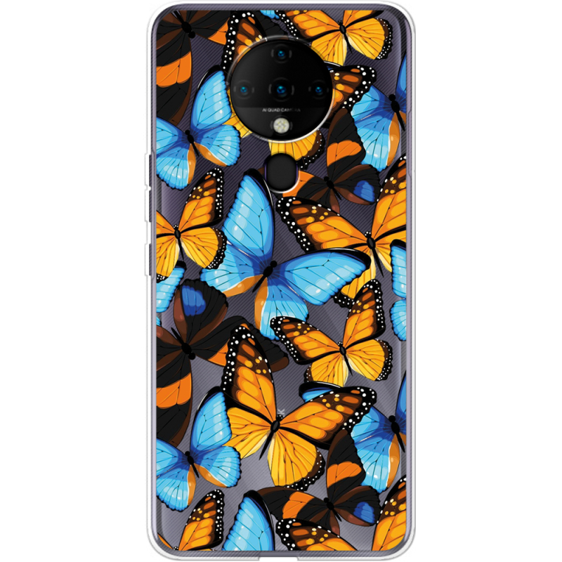 Прозрачный чехол BoxFace Tecno Spark 6 Butterfly Morpho