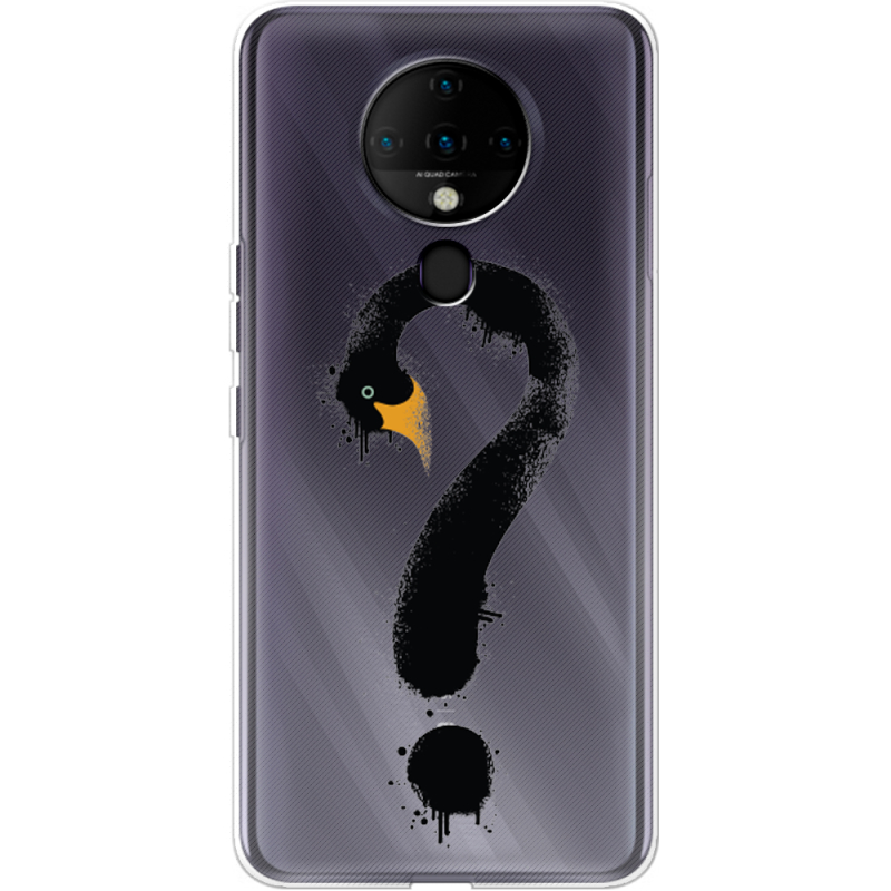 Прозрачный чехол BoxFace Tecno Spark 6 Swan question
