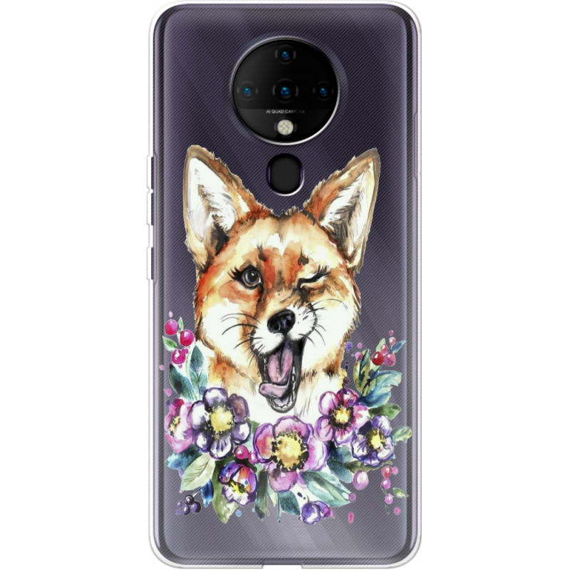 Прозрачный чехол BoxFace Tecno Spark 6 Winking Fox