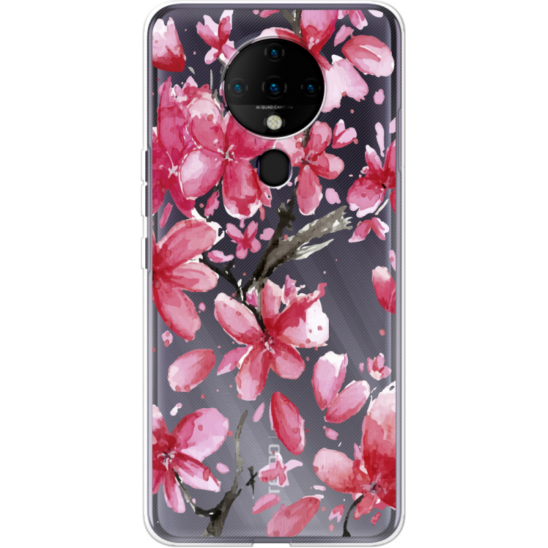 Прозрачный чехол BoxFace Tecno Spark 6 Pink Magnolia