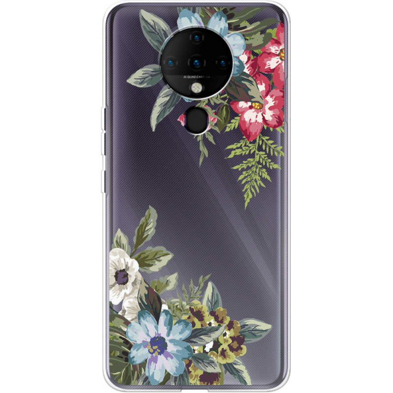 Прозрачный чехол BoxFace Tecno Spark 6 Floral