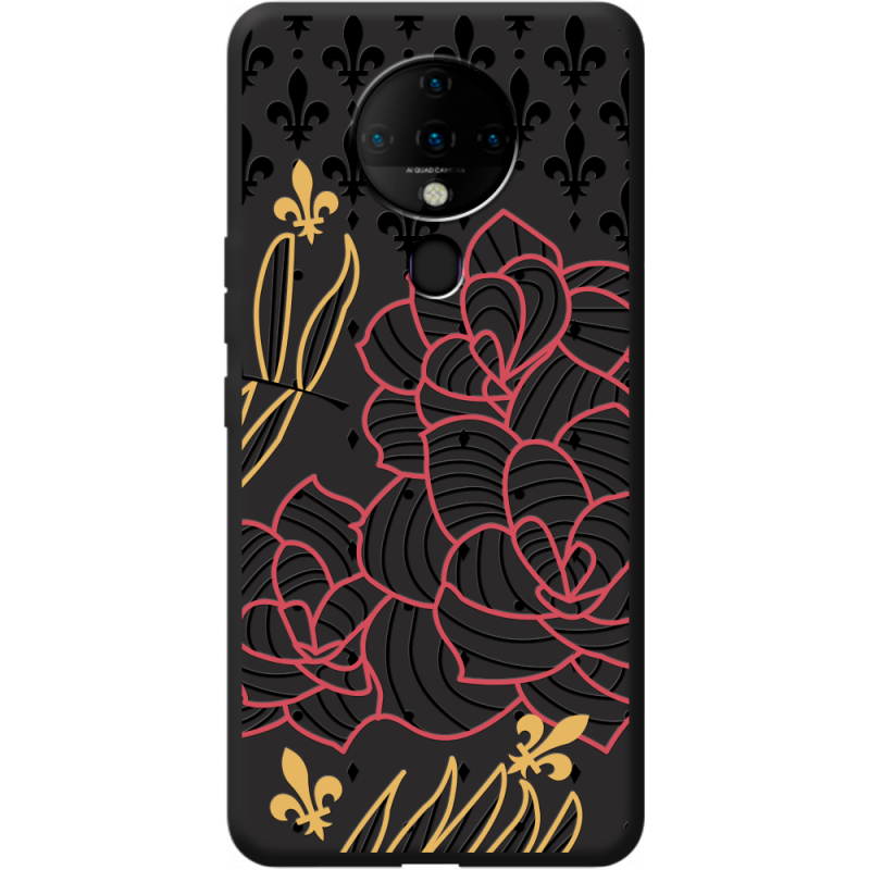 Черный чехол BoxFace Tecno Spark 6 FranceFlowers