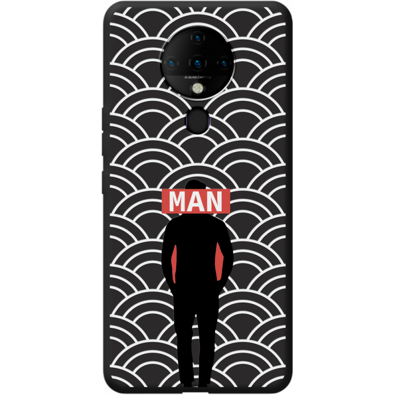 Черный чехол BoxFace Tecno Spark 6 Man Pattern