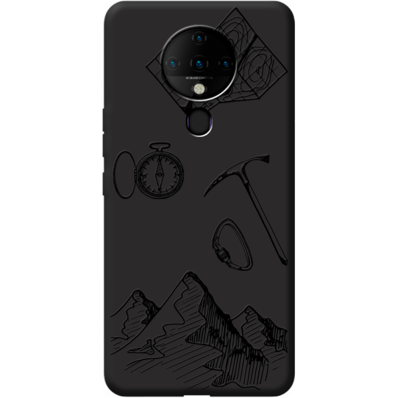 Черный чехол BoxFace Tecno Spark 6 Mountains