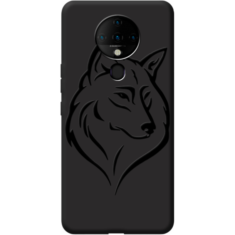 Черный чехол BoxFace Tecno Spark 6 Wolf