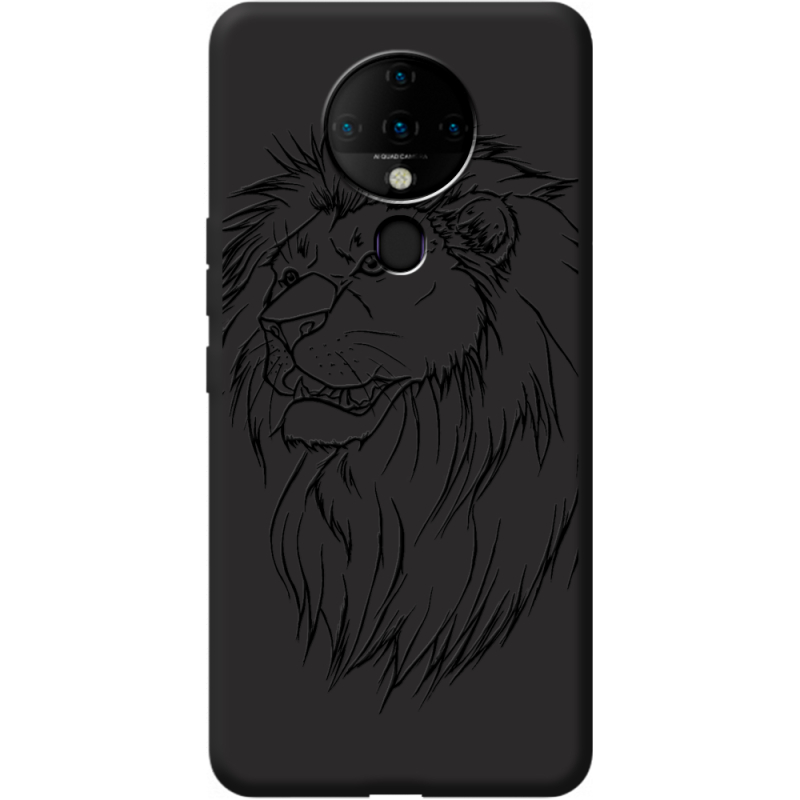 Черный чехол BoxFace Tecno Spark 6 Lion