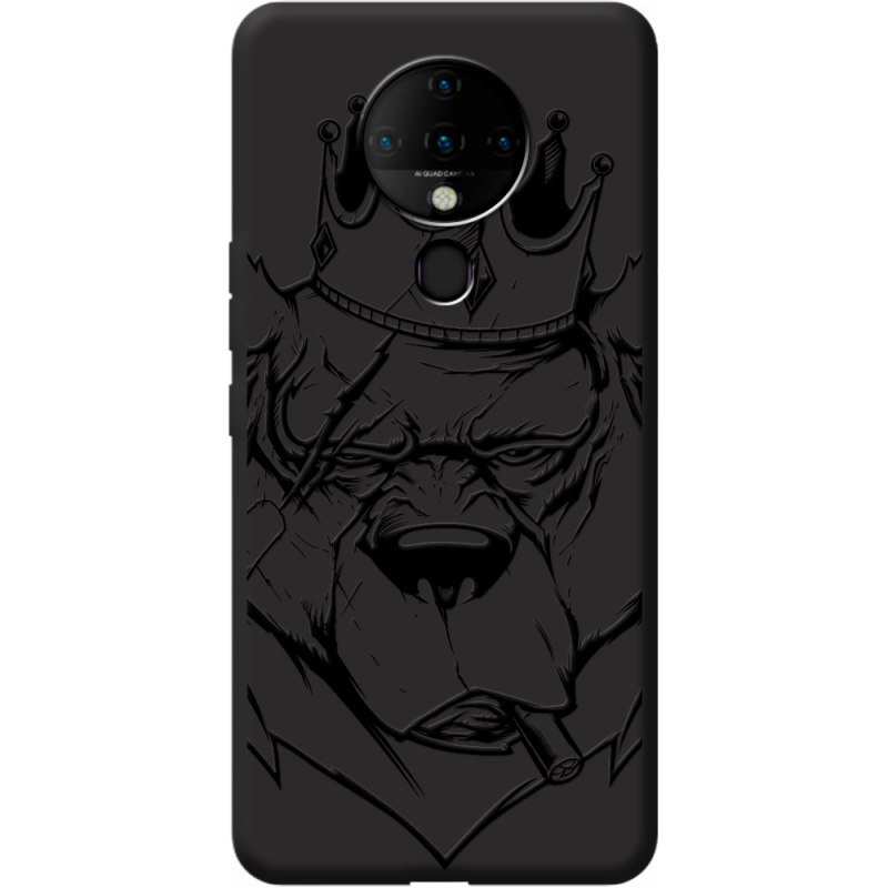 Черный чехол BoxFace Tecno Spark 6 Bear King