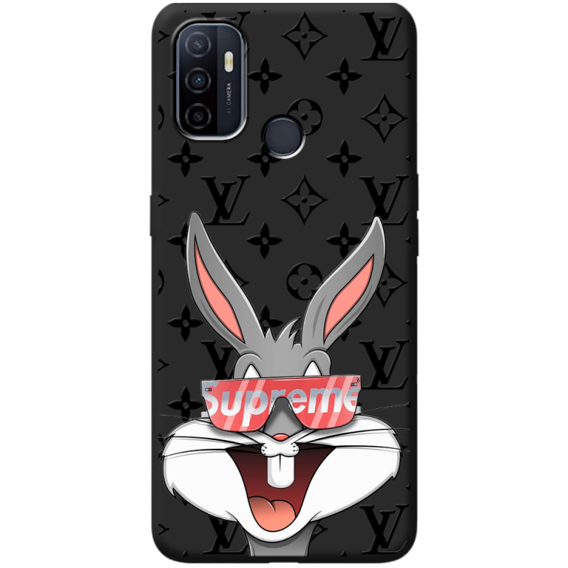 Черный чехол BoxFace OPPO A53 looney bunny