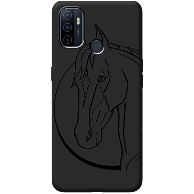 Черный чехол BoxFace OPPO A53 Horse