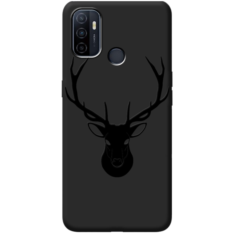 Черный чехол BoxFace OPPO A53 Deer