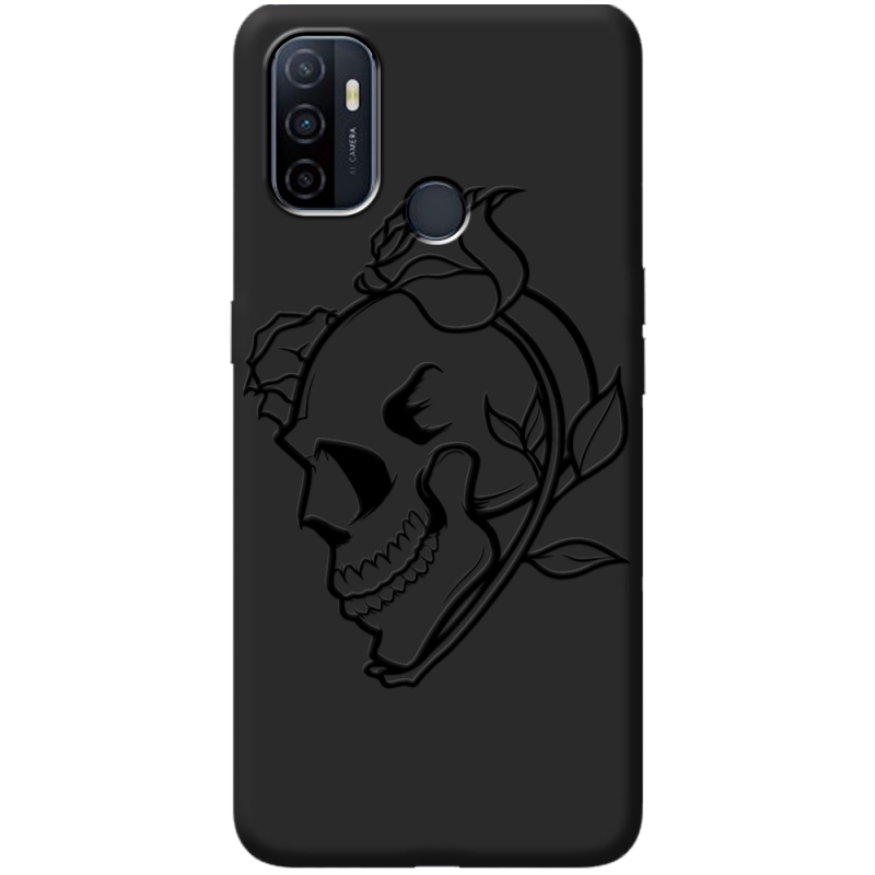 Черный чехол BoxFace OPPO A53 Skull and Roses