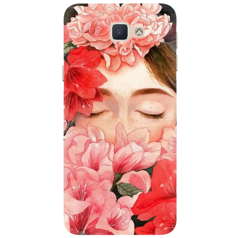 Чехол Uprint Samsung Galaxy J7 Prime Girl in Flowers