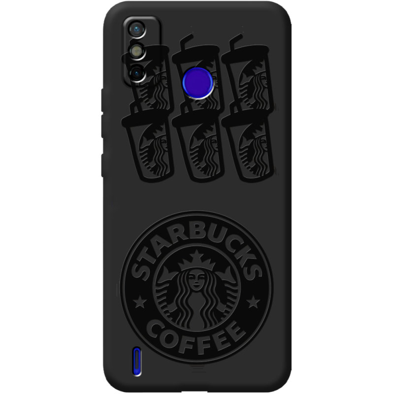 Черный чехол BoxFace Tecno Spark 6 Go Black Coffee