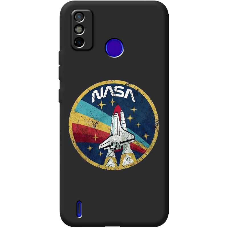 Черный чехол BoxFace Tecno Spark 6 Go NASA