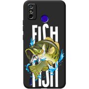 Черный чехол BoxFace Tecno Spark 6 Go Fish