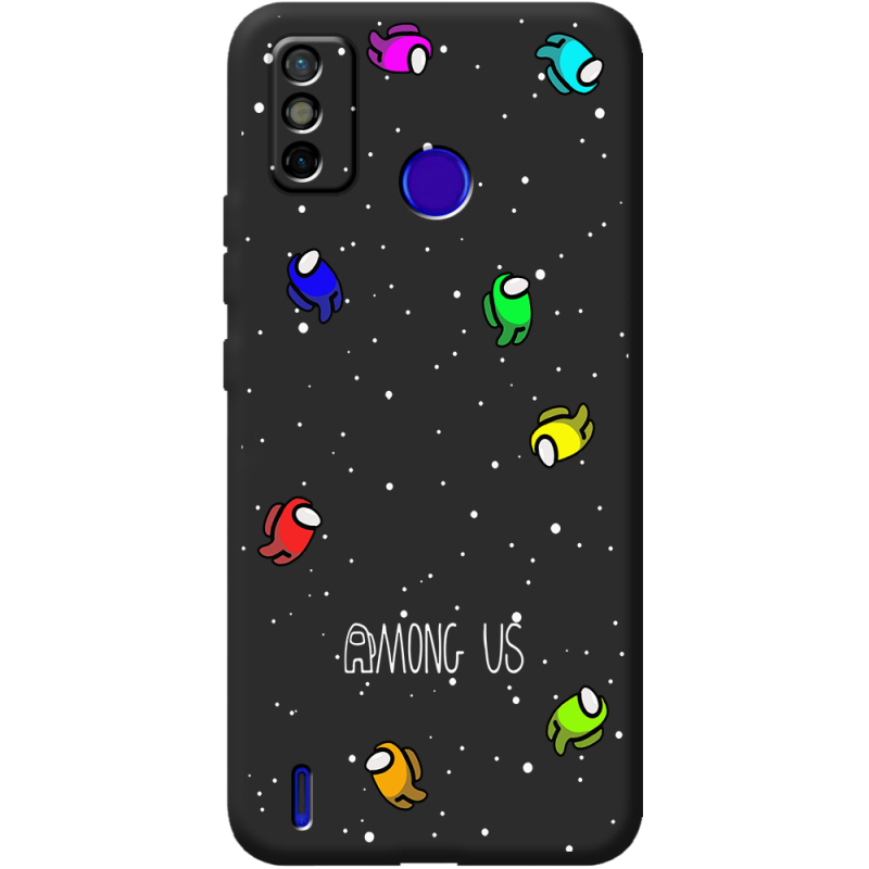 Черный чехол BoxFace Tecno Spark 6 Go Among Us Invisible