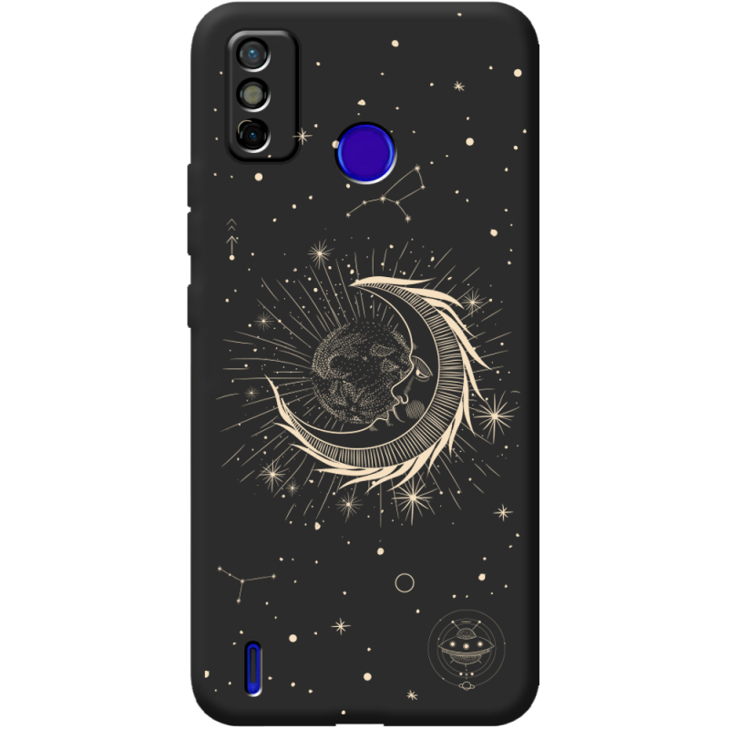 Черный чехол BoxFace Tecno Spark 6 Go Moon