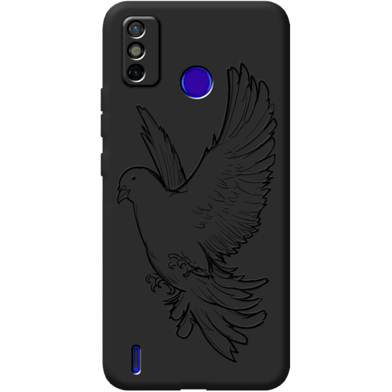 Черный чехол BoxFace Tecno Spark 6 Go Dove