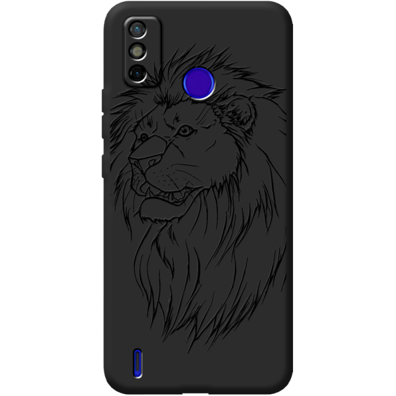 Черный чехол BoxFace Tecno Spark 6 Go Lion