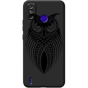 Черный чехол BoxFace Tecno Spark 6 Go Owl