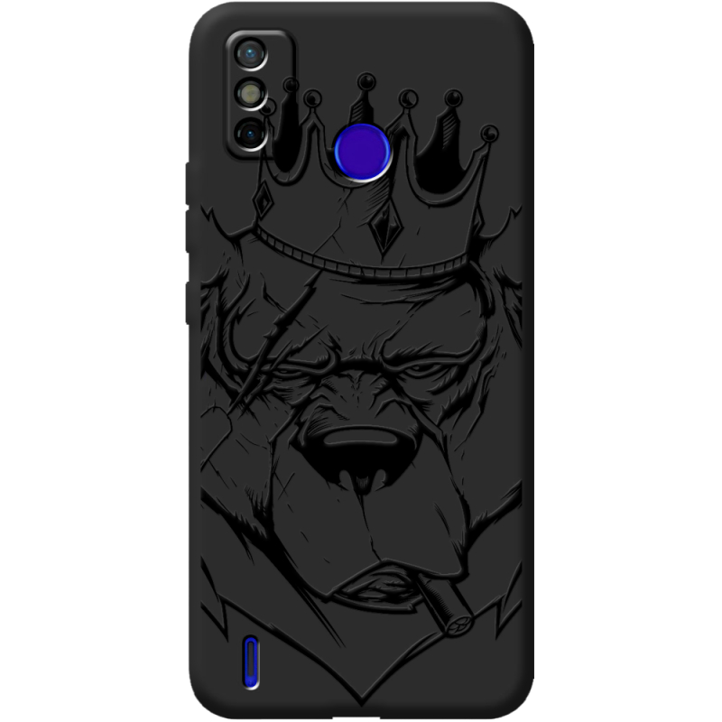 Черный чехол BoxFace Tecno Spark 6 Go Bear King