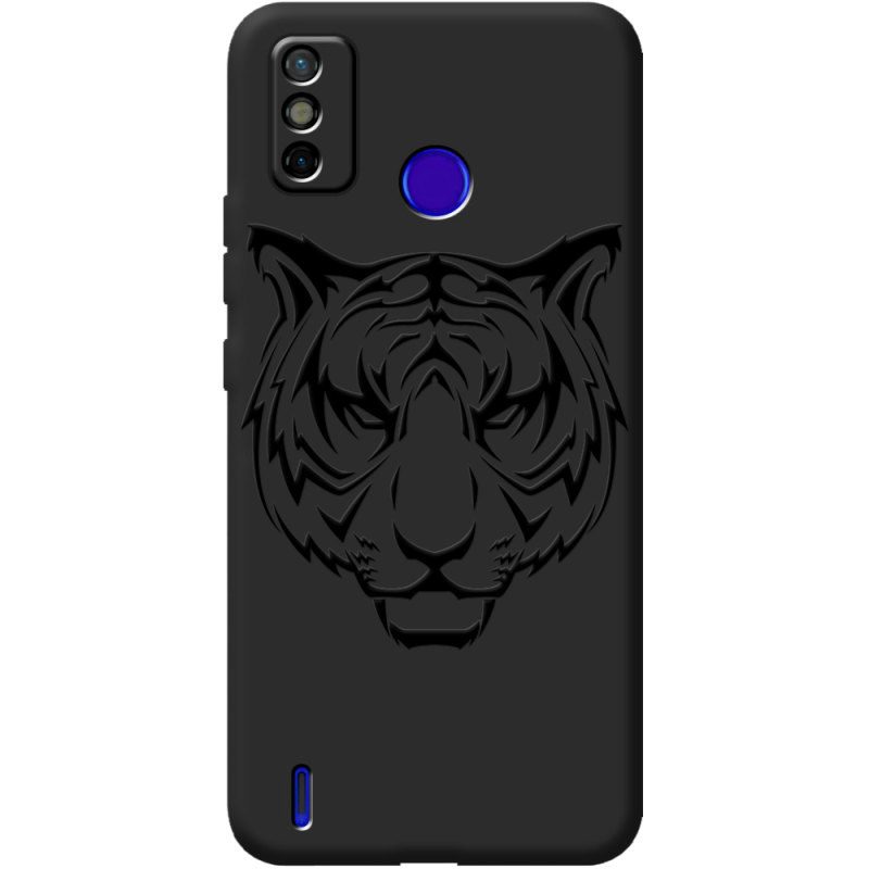 Черный чехол BoxFace Tecno Spark 6 Go Tiger