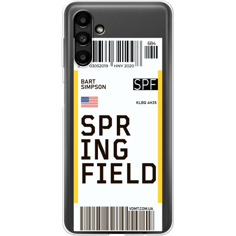 Прозрачный чехол BoxFace Samsung Galaxy A13 5G (A136) Ticket Springfield