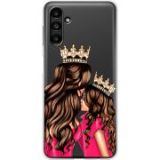 Прозрачный чехол BoxFace Samsung Galaxy A13 5G (A136) Queen and Princess