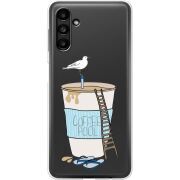 Прозрачный чехол BoxFace Samsung Galaxy A13 5G (A136) Segull in Cofee Pool