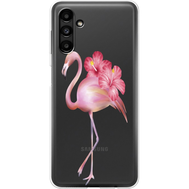 Прозрачный чехол BoxFace Samsung Galaxy A13 5G (A136) Floral Flamingo