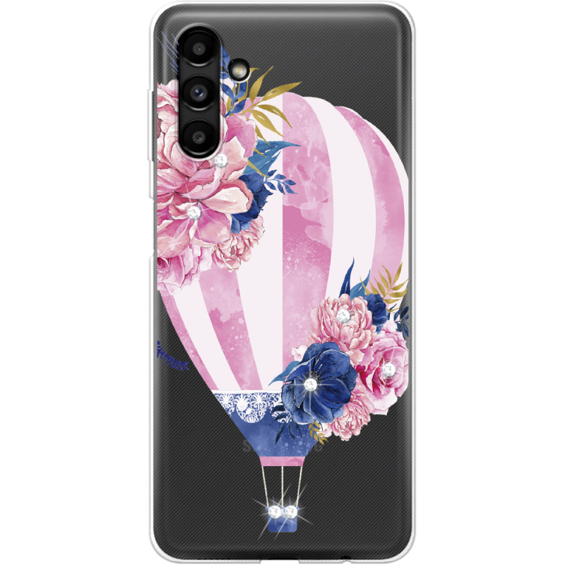 Чехол со стразами Samsung Galaxy A13 5G (A136) Pink Air Baloon