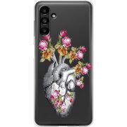 Чехол со стразами Samsung Galaxy A13 5G (A136) Heart