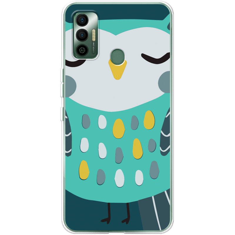 Чехол BoxFace Tecno Spark 7 Green Owl