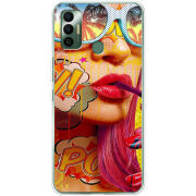 Чехол BoxFace Tecno Spark 7 Yellow Girl Pop Art