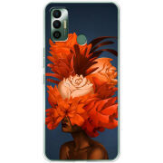 Чехол BoxFace Tecno Spark 7 Exquisite Orange Flowers