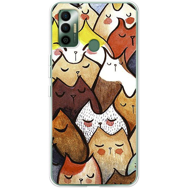 Чехол BoxFace Tecno Spark 7 Sleepy Cats