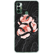 Чехол BoxFace Tecno Spark 7 Snake Rose