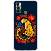 Чехол BoxFace Tecno Spark 7 Petrykivka Leopard