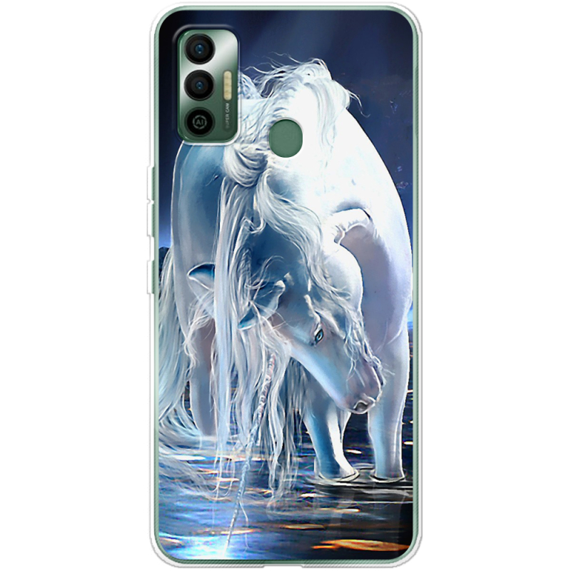 Чехол BoxFace Tecno Spark 7 White Horse