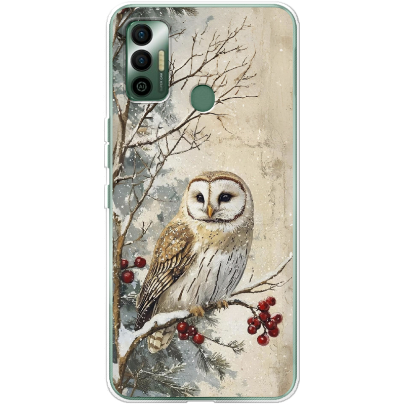 Чехол BoxFace Tecno Spark 7 Christmas Owl