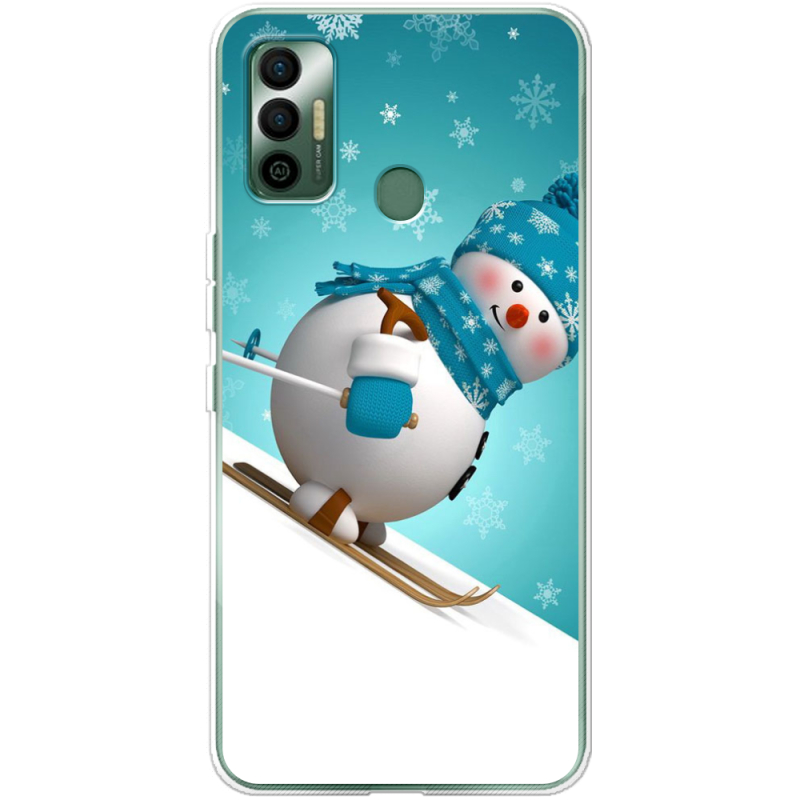 Чехол BoxFace Tecno Spark 7 Skier Snowman