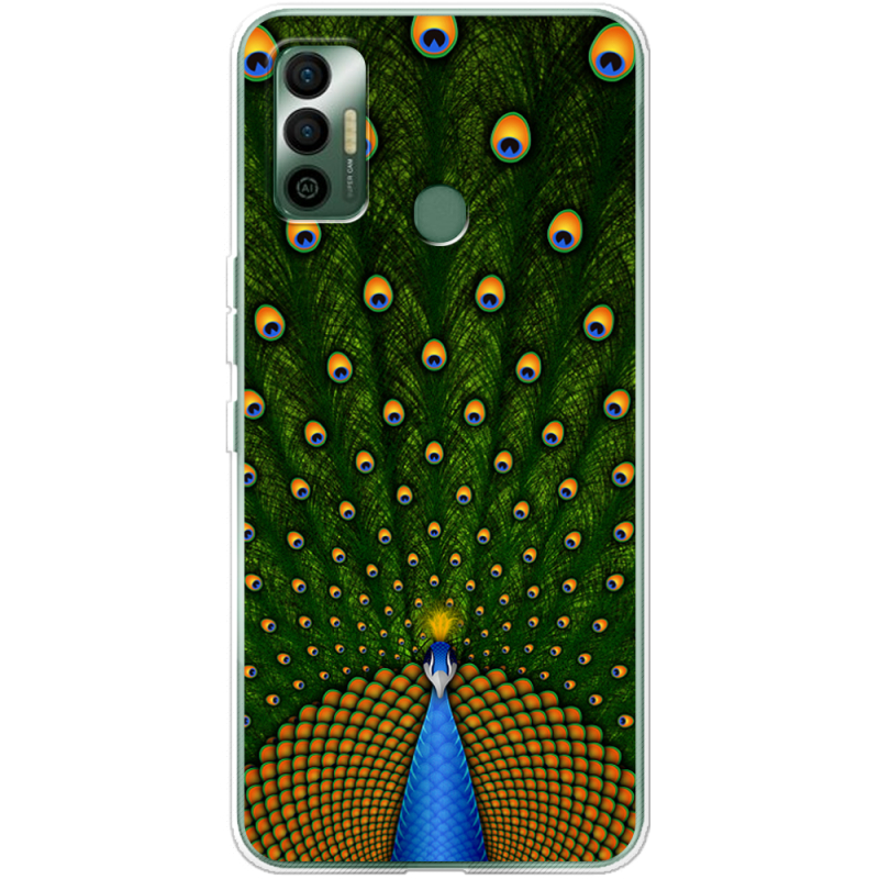 Чехол BoxFace Tecno Spark 7 Peacocks Tail