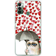 Чехол BoxFace Tecno Spark 7 Raining Hearts