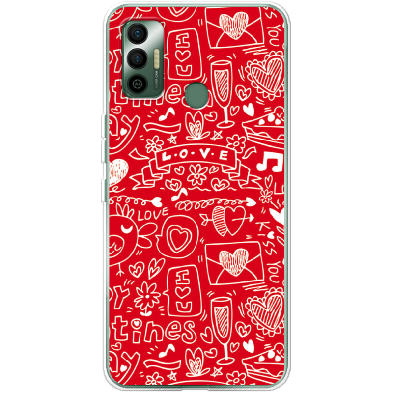 Чехол BoxFace Tecno Spark 7 Happy Valentines