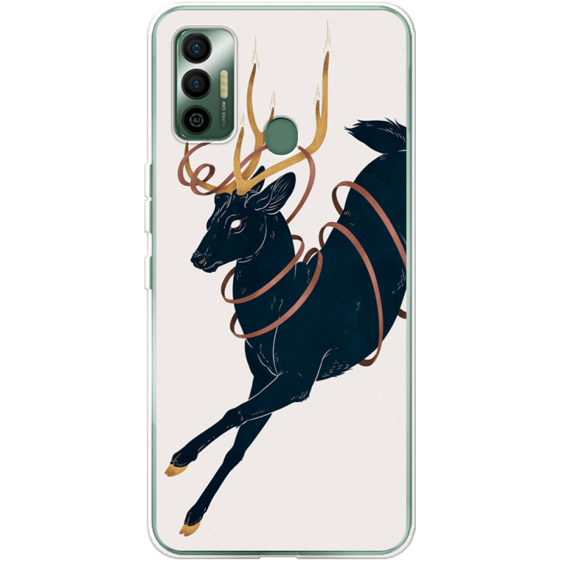 Чехол BoxFace Tecno Spark 7 Black Deer