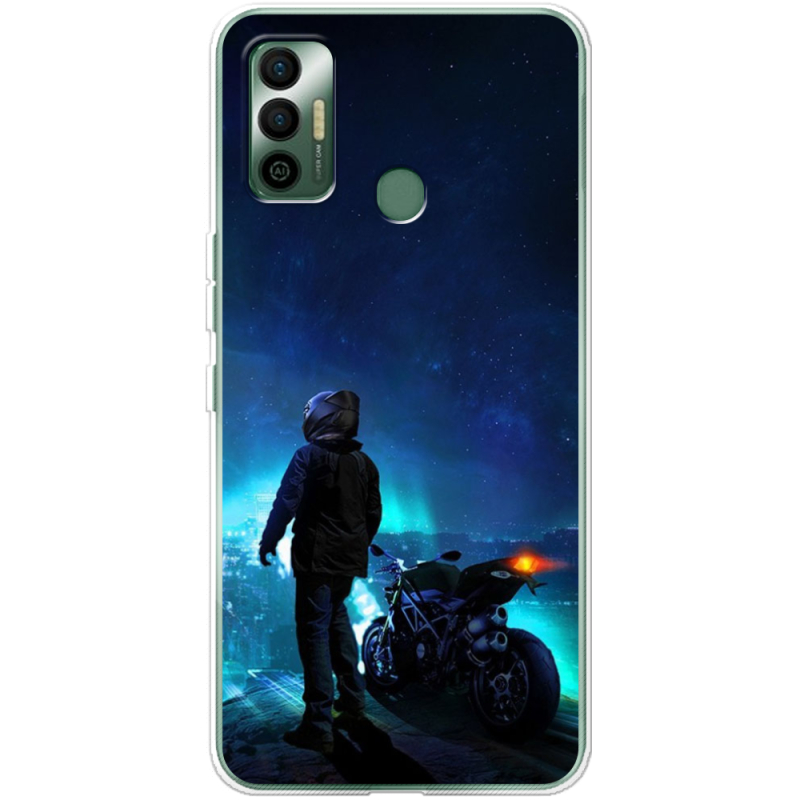 Чехол BoxFace Tecno Spark 7 Motorcyclist