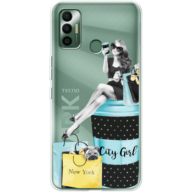 Прозрачный чехол BoxFace Tecno Spark 7 City Girl