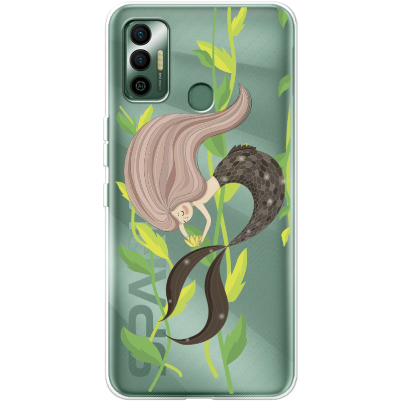 Прозрачный чехол BoxFace Tecno Spark 7 Cute Mermaid