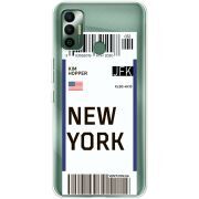 Прозрачный чехол BoxFace Tecno Spark 7 Ticket New York