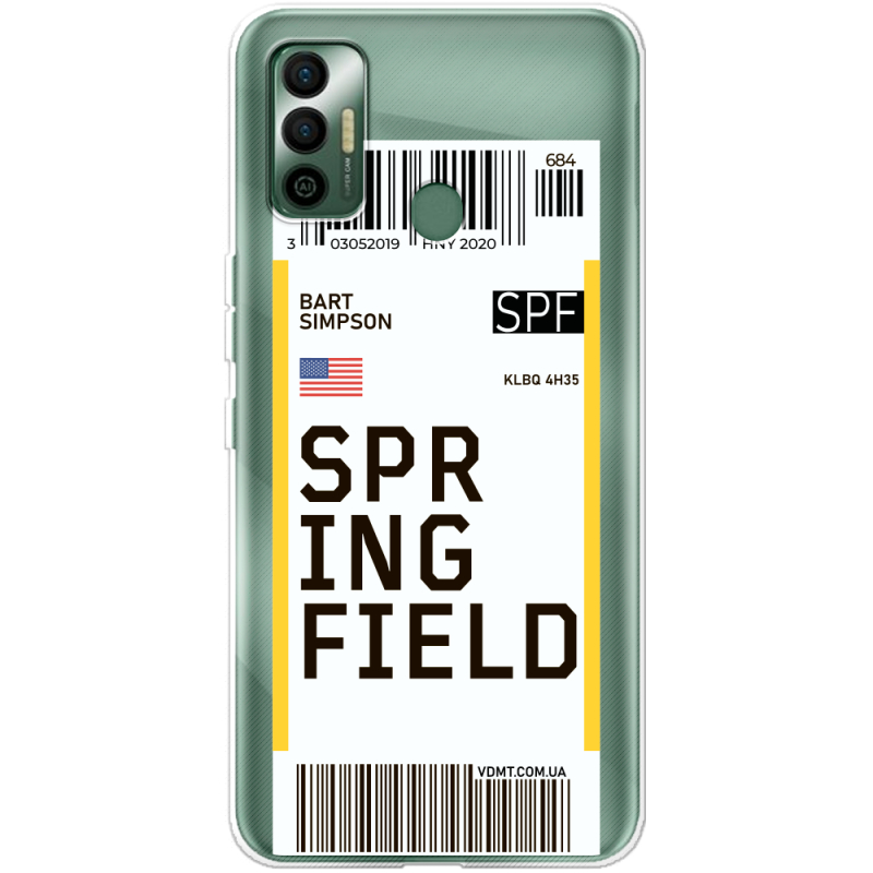 Прозрачный чехол BoxFace Tecno Spark 7 Ticket Springfield